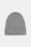 BOSS căciulă de l&acirc;nă culoarea negru, 50497815