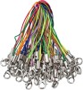 Set 100 snururi cu carabina pentru breloc, accesorii, poliester, multicolor