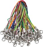 Cumpara ieftin Set 100 snururi cu carabina pentru breloc, accesorii, poliester, multicolor