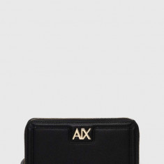 Armani Exchange portofel femei, culoarea negru