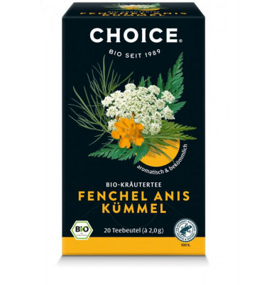 Ceai din Plante Fenicul, Anason si Chimen Bio 20 pliculete x 2 grame Choice foto