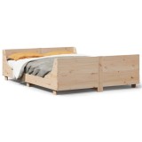 Cumpara ieftin Cadru de pat fara saltea, 150x200 cm, lemn masiv pin