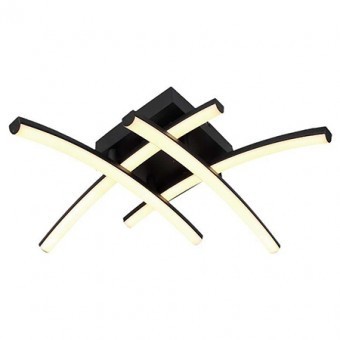Candelabru led 24W, 3000K, negru foto