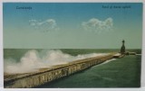 FARUL SI MAREA AGITATA , CONSTANTA , CARTE POSTALA , 1926