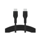 Cablu de incarcare USB C din silicon Belkin BoostCharge Flex, certificat USB-IF, 1 m, negru - RESIGILAT