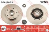 Disc frana RENAULT MEGANE III Grandtour (KZ0/1) (2008 - 2016) TRW DF6190BS