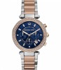 Ceas Dama Michael Kors Parker MK6141, Quartz, Inox, Argintiu/Auriu, 39mm, Rezistent la apa 10ATM