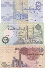 EGIPT lot 3 bancnote diferite XF/XF+!!!