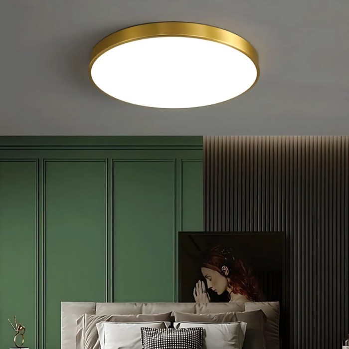 Plafoniera LED, 48W, Lumina Rece, Auriu ModernLight Concept