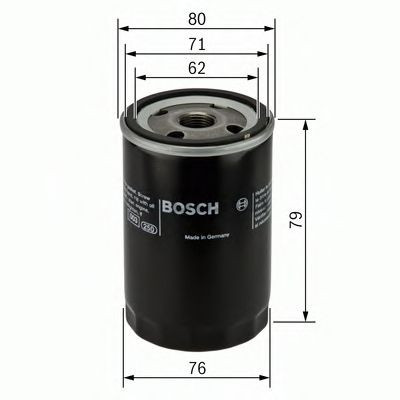 Filtru ulei FIAT DUCATO platou / sasiu (280) (1982 - 1990) BOSCH 0 451 103 349 foto