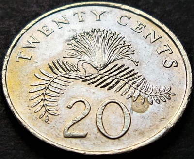 Moneda exotica 20 CENTI - SINGAPORE, anul 1997 *cod 213 foto