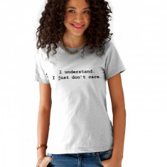 Tricou dama alb - I understand - L