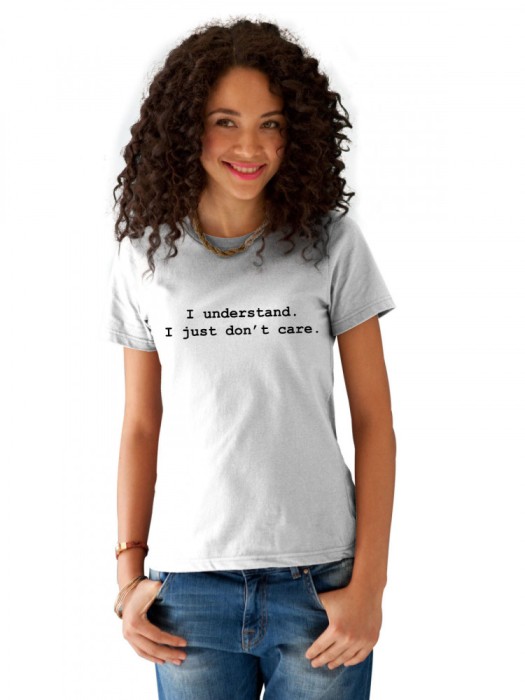 Tricou dama alb - I understand - L