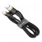 Cablu Date si Incarcare USB-A - Lightning Baseus Cafule, 18W, 1m, Auriu CALKLF-BV1