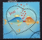 SLOVENIA 2009, Timbre de felicitare, Pesti, stampilat, uzat