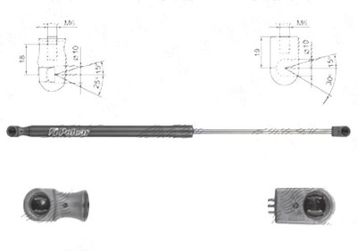 Amortizor capota spate, echilibror haion Audi A6 (4g/C7), 01.2011-06.2014, A6 (4g/C7), 06.2014-, Stanga = Dreapta, Combi, Lungime, Cursa, Forta 500 m foto