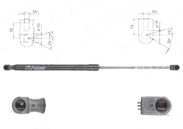 Amortizor capota spate, echilibror haion Audi A6 (4g/C7), 01.2011-06.2014, A6 (4g/C7), 06.2014-, Stanga = Dreapta, Combi, Lungime, Cursa, Forta 500 m