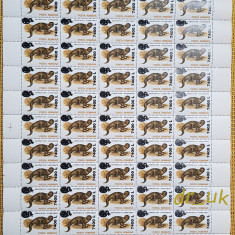 ROMANIA 2001 LP 1541 Animale SUPRATIPAR Sarpe s. simpla, bloc x4, coli complete