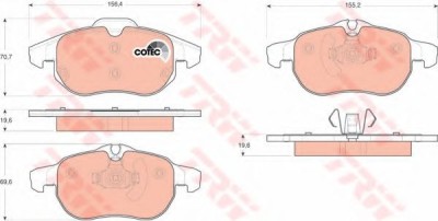 Set placute frana,frana disc OPEL ZAFIRA B (A05) (2005 - 2016) TRW GDB1613 foto