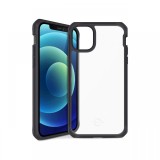 Husa iPhone 12 Mini IT Skins Hybrid Solid Plain Black &amp; Transparent