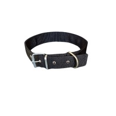 Zgarda neagra din material textil, 70 x 4 cm, pentru caini