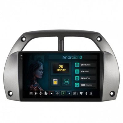 Navigatie 2K Toyota RAV4 (2001-2006) 4GB RAM Android 13 Octacore Slot Sim 4G DSP GPS Wi-FI Carplay Android Auto USB Bluetooth Waze Touchscreen 9.5 Inc foto