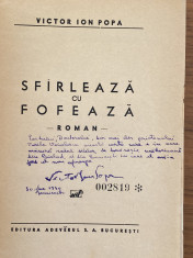 Aviatie - Victor Ion Popa Sfarleaza sfirleaza cu fofeaza dedicatie autograf foto