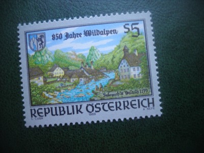 HOPCT TIMBRE MNH 601 WILDALPEN 850 ANI 1989 -1 VAL AUSTRIA foto