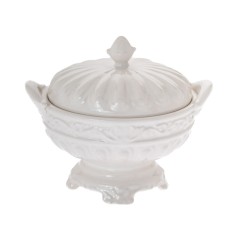 Bomboniera din ceramica alba 20 cm x 17 cm