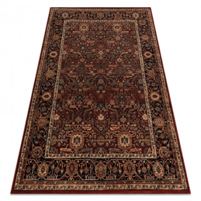 Covor de l&amp;acirc;nă KASHQAI 4348 300 cadru, oriental vin roșu, 80x160 cm foto