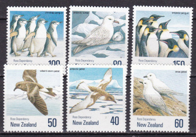 Noua Zeelanda 1990 fauna pasari MI 1144-1149 MNH foto