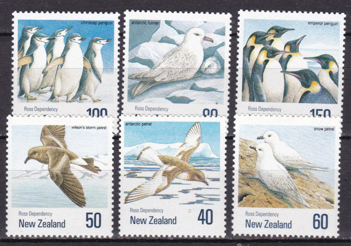 Noua Zeelanda 1990 fauna pasari MI 1144-1149 MNH