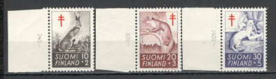 Finlanda.1962 Campanie impotriva tuberculozei-Animale cu blana KF.69 foto