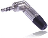 Conector Jack 3.5mm Stereo Tata Unghi 90 Grade Neutrik NTP3RC, Metal/Plastic, Negru