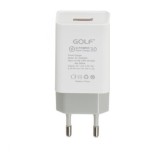 Incarcator retea 220V-5V, 3A, ALB, GOLF GF-U206Q, Oem