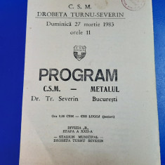 program CSM Drobeta Tr. SEverin - Metalul Buc.