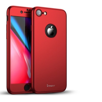 Husa iPaky Dynamite Originala IPhone 8 Full Cover 360 + folie sticla, Rosu foto