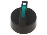 Rezistor buton rotativ verde &Oslash;18mm