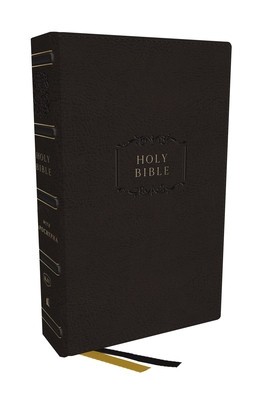 Kjv, Center-Column Reference Bible with Apocrypha, Leathersoft, Black, 73,000 Cross-References, Red Letter, Comfort Print: King James Version: King Ja foto