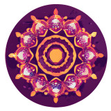 Cumpara ieftin Sticker decorativ Mandala, Mov, 60 cm, 8106ST, Oem