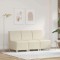 vidaXL Unitate Sofa Modulară Fără Brațe 3 pcs Crem 55 x 74 x 82 cm