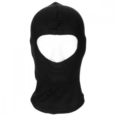 Cagula Bumbac, Subtire si Elastica Adult Balaclava &amp;quot;1 gaura&amp;quot; Neagra MFH 10902A foto