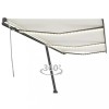 Copertina retractabila manual cu LED, crem, 600x300 cm