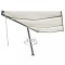 Copertina retractabila manual cu LED, crem, 600x300 cm