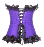 C85-11 Corset elegant accesorizat cu dantela si fundite