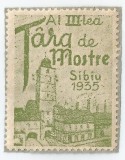 Romania, Lot 1054 cu 1 vinieta locala Sibiu, 1935, pe fragment de plic