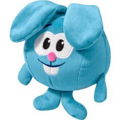 Iepuras de plus albastru 22 cm, jucarie moale pentru copii