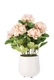 Cumpara ieftin Floare artificiala roz piersica verde in ghiveci 23 x 67 cm