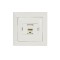 Priza internet Perla GTP-10P LSA/GTP-18C, cat. 6, incastrata, rama inclusa, alba