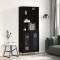 Gossi dulap inalt, negru, 69,5x34x180 cm, lemn compozit